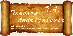 Teodora Andrijašević vizit kartica